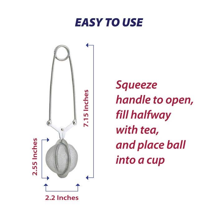 HIC Kitchen Snap Mesh Ball Tea Infuser