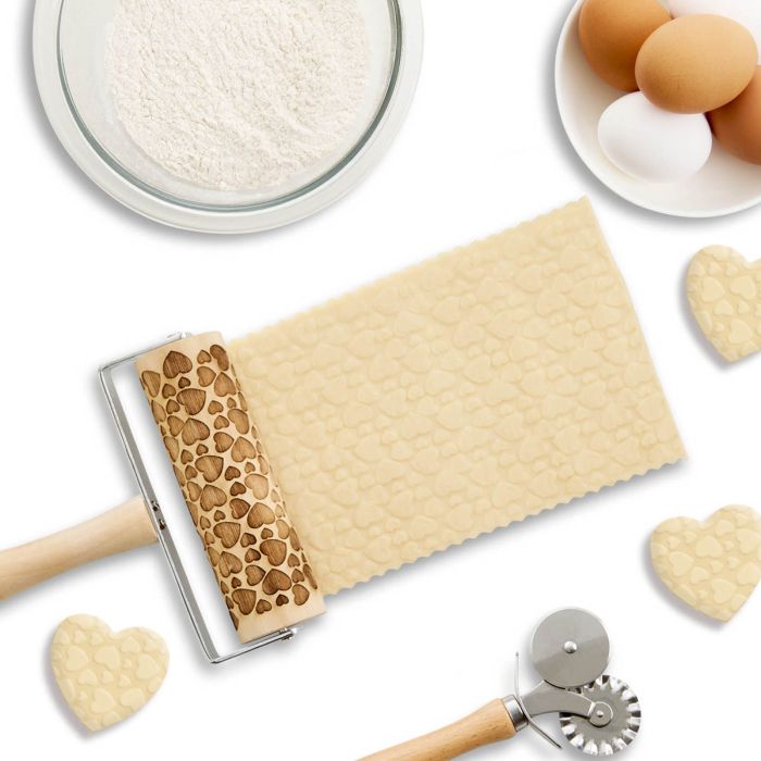 Mini Embossing Rolling Pin, Hearts