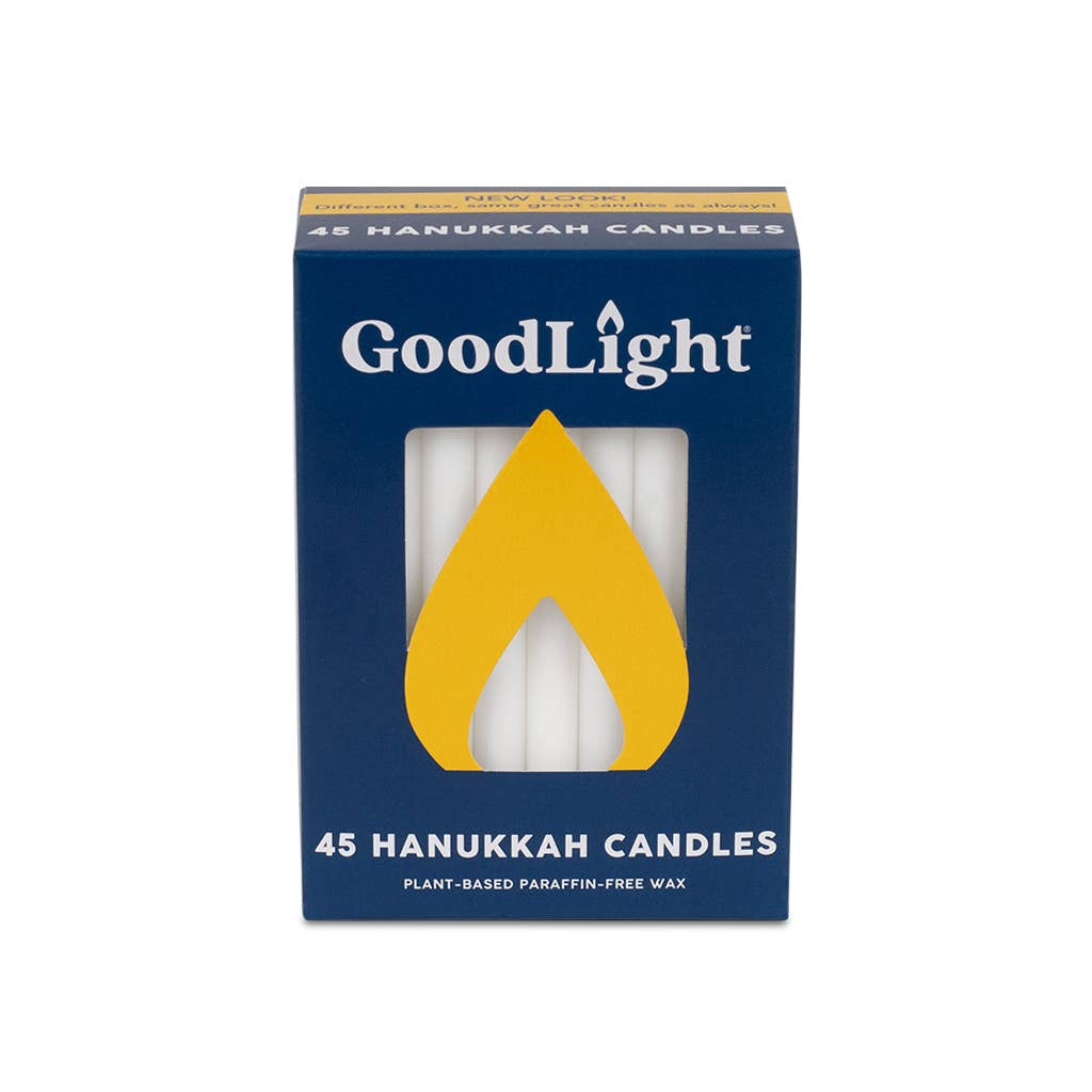 Hanukkah Candles: 45-Count Box: Blue & White