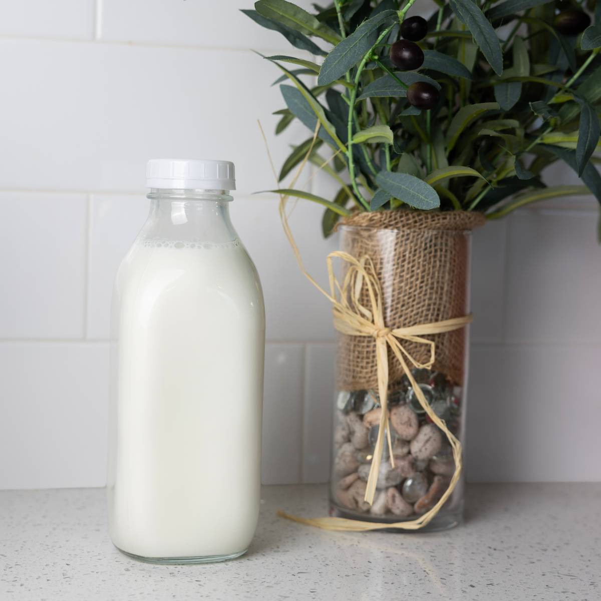 Glass Milk Bottle 32oz