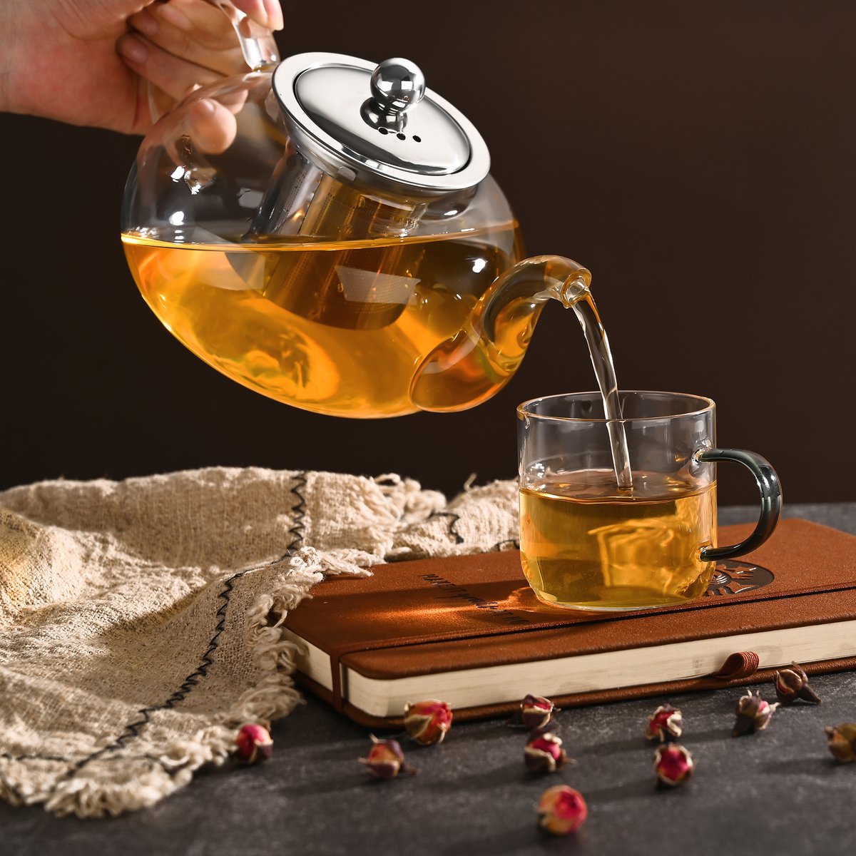 Fox Run Glass Teapot with Infuser, 4 Cup