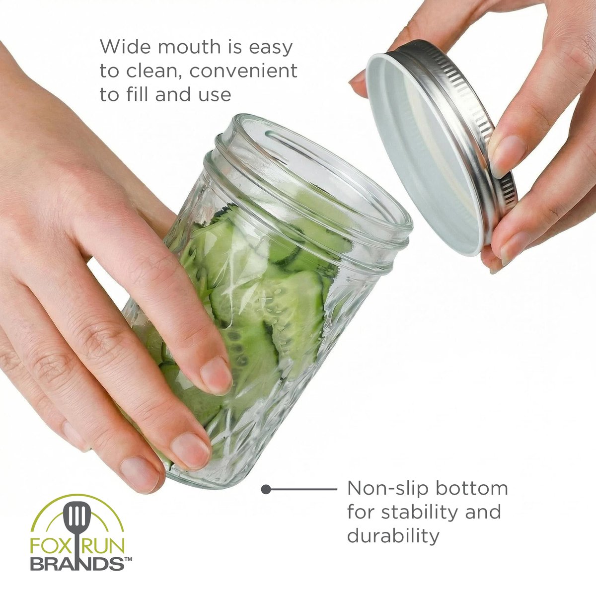 16 Oz Wide Mouth Canning Jar (Single Unit)