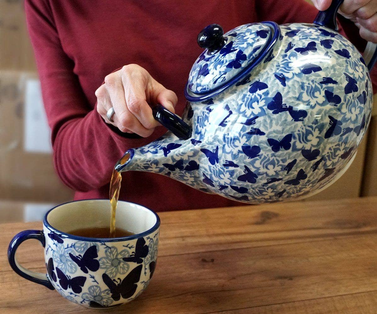 Woven Pansies Mug