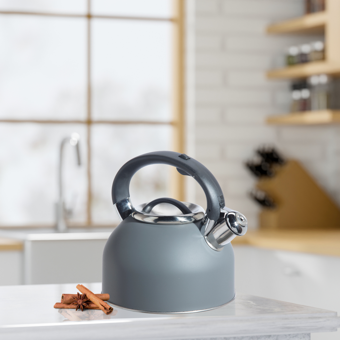 Stovetop Kettle - Stainless Steel Whistling (1.9 lt, 64 oz)