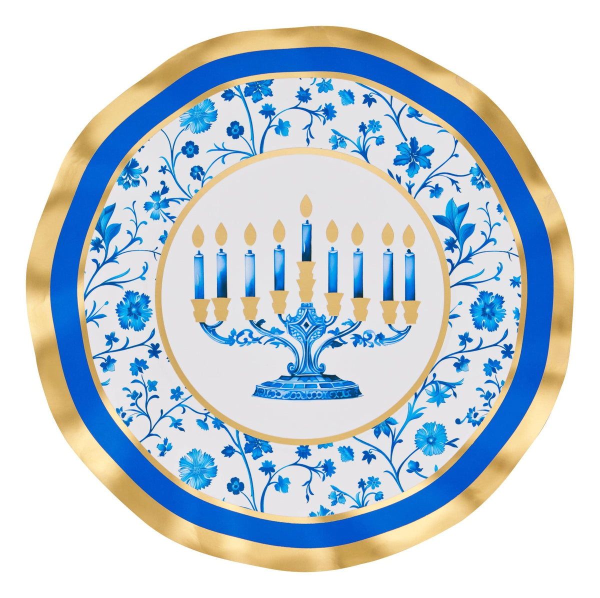 Hanukkah Toile Salad Plates/8pk