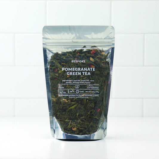 Pomegranate Green Tea - Premium Loose Leaf Tea - 3.5 oz