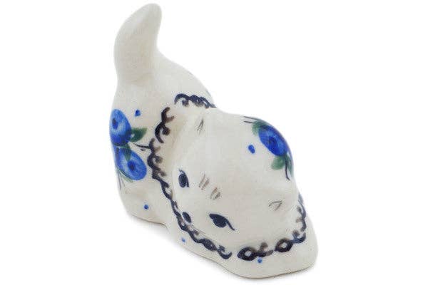 Cat Figurine 2" Lovely Blueberries Theme