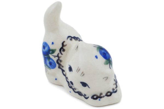 Cat Figurine 2" Lovely Blueberries Theme