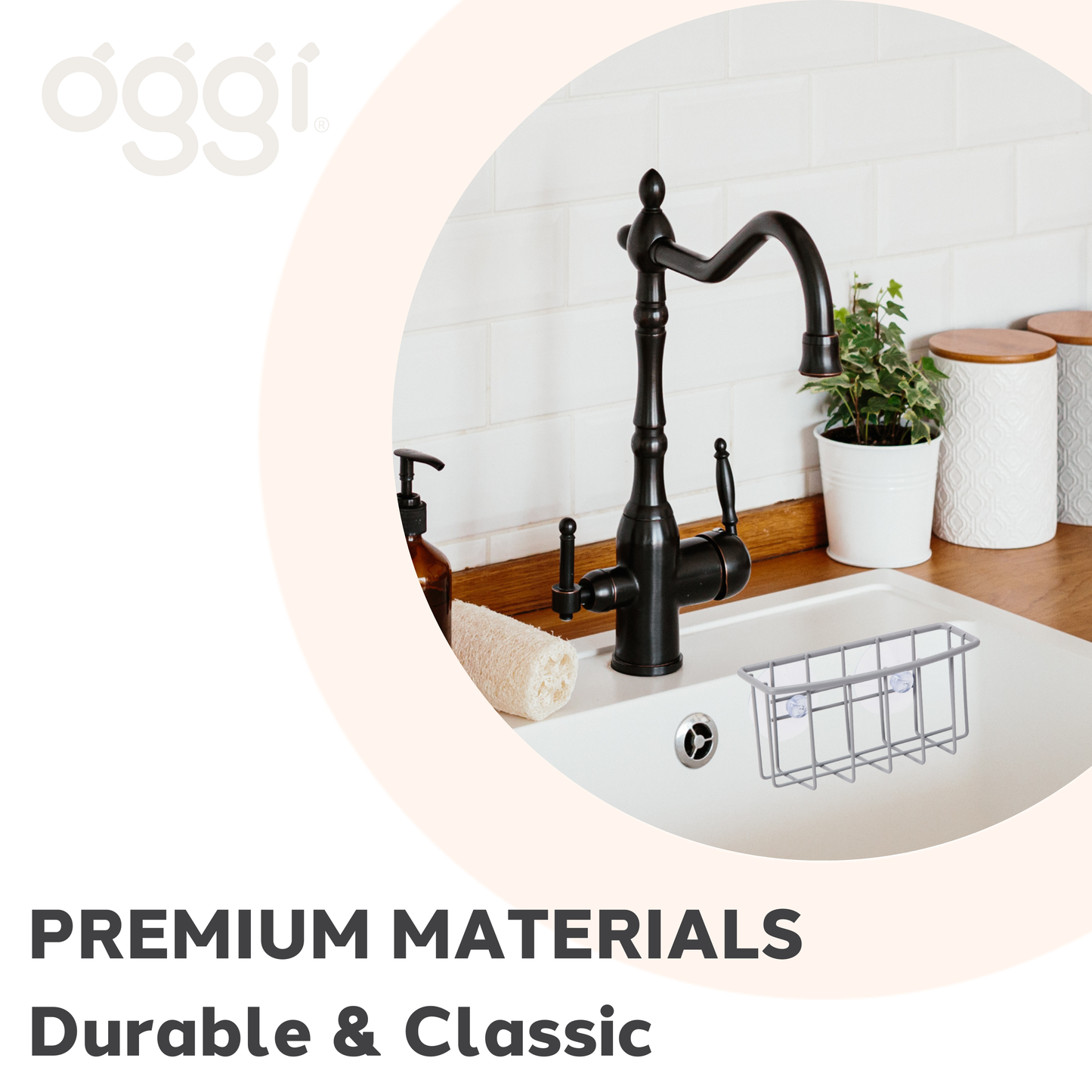 Sink Caddy - Metal w/ Suction Cups (6" x 2.5" x 2.75")