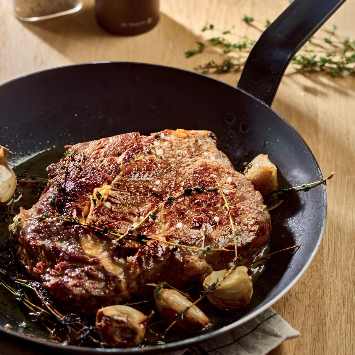 Blue Carbon Steel Fry Pan - De Buyer