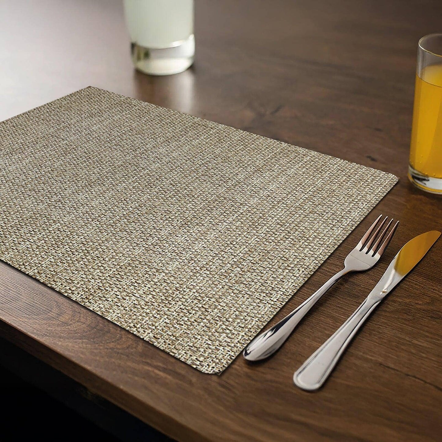 Sterilla Rectangular Placemat, Tan, 17 L x 13 W