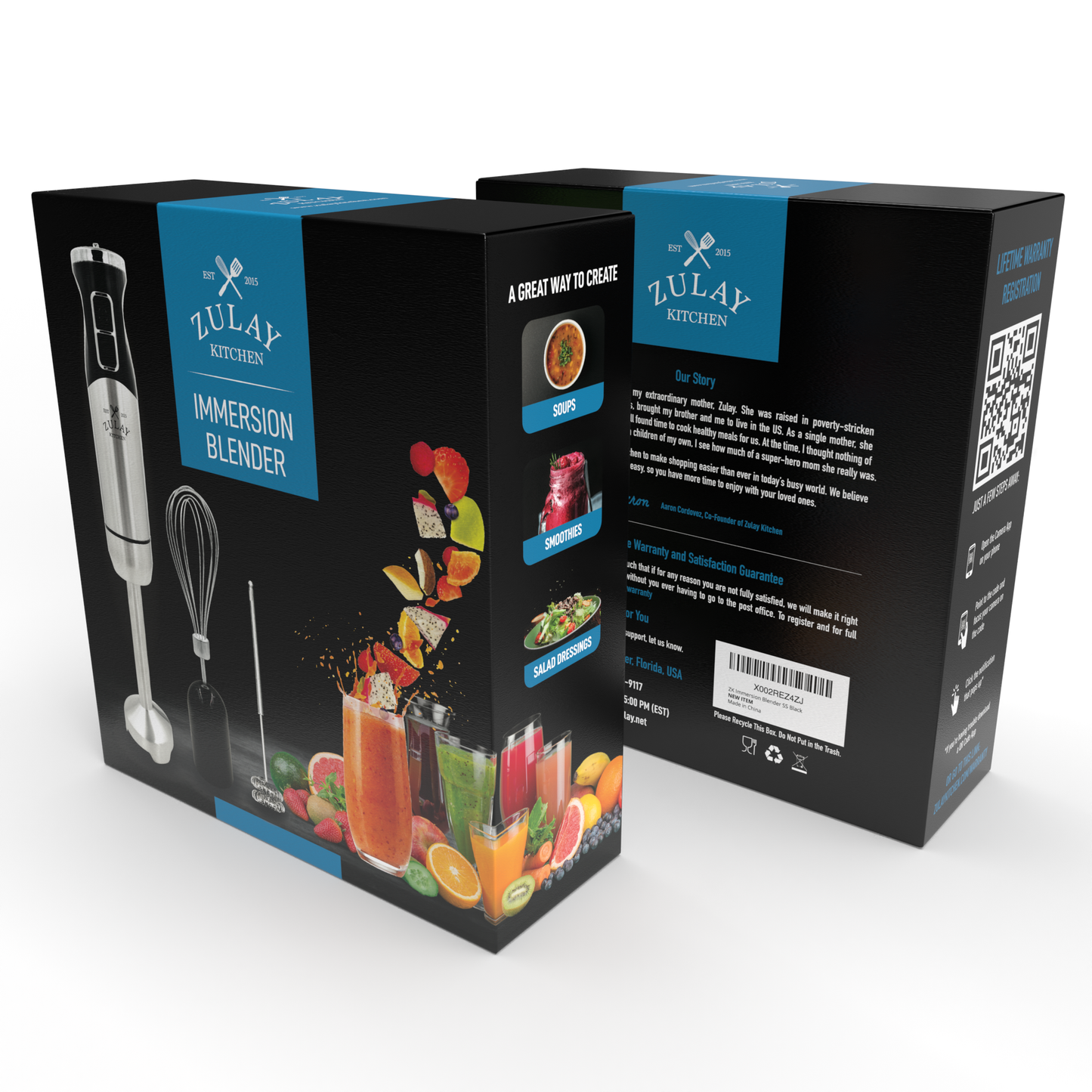 Immersion Blender Handheld 500W - 8 Speed