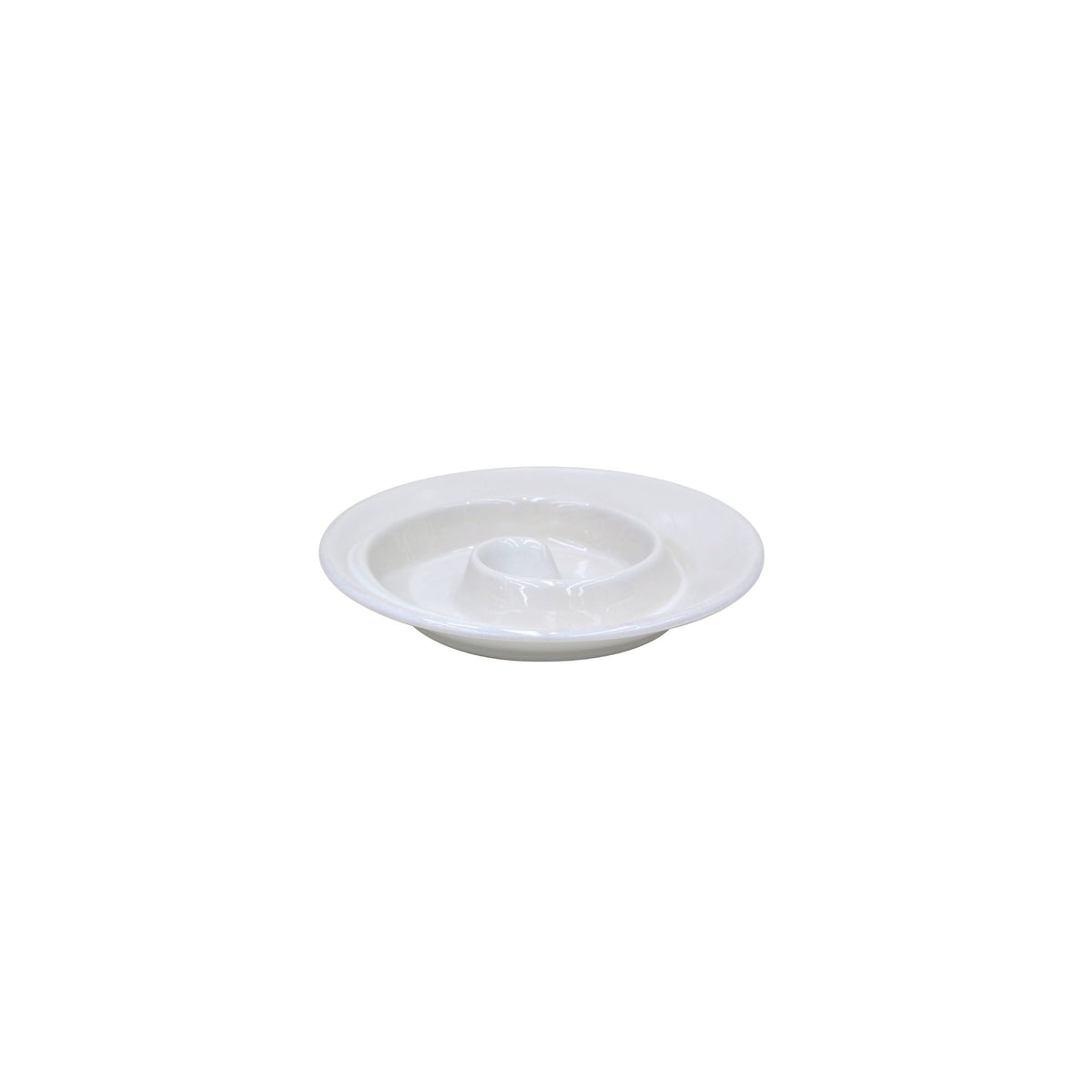 Small Spiral Appetizer Dish, White