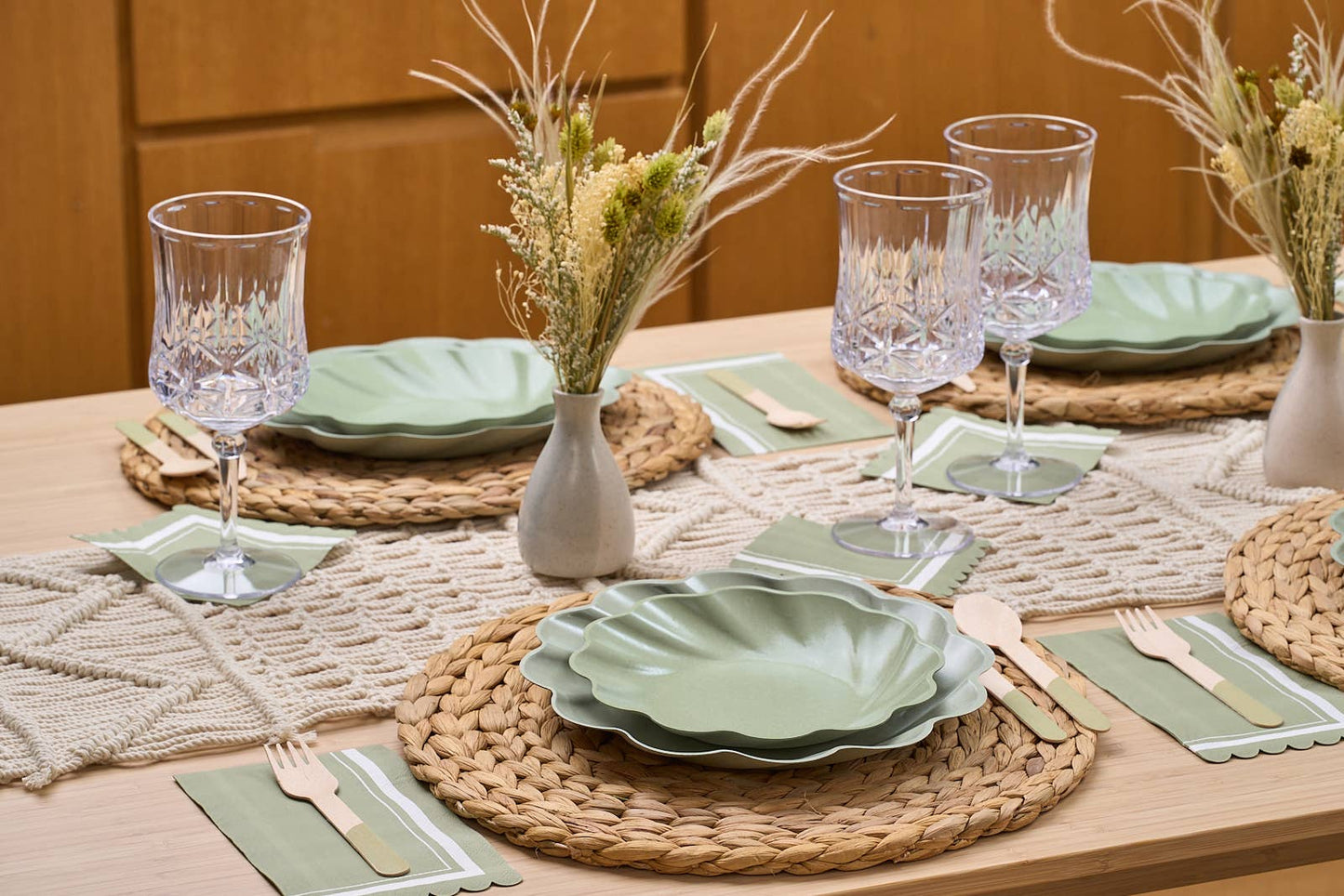 Simply Eco Compostable Bamboo Dinner Plate Sage/8pkg