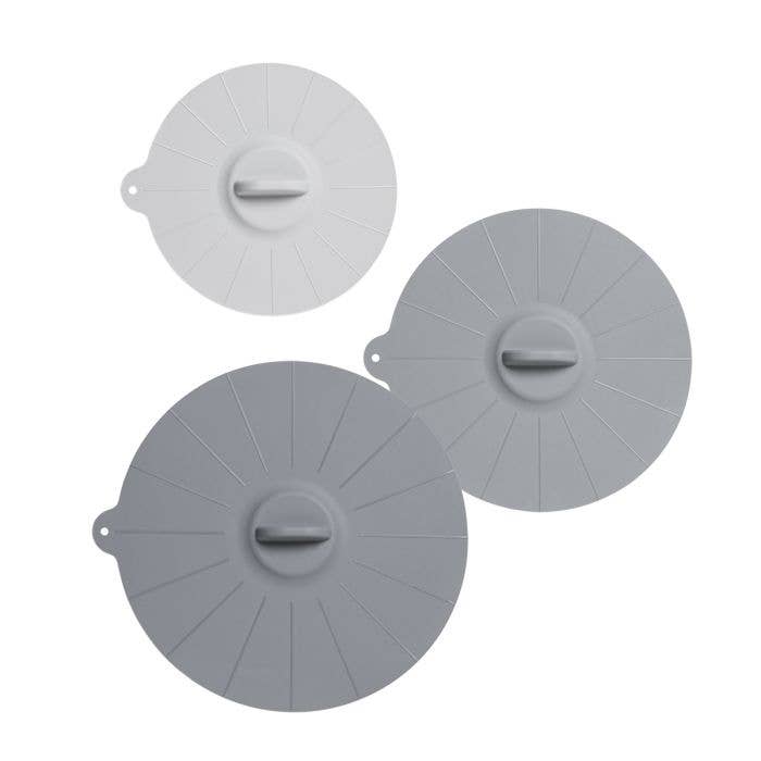 HIC Kitchen Silicone Cooking & Storage Lids, Set Of 3