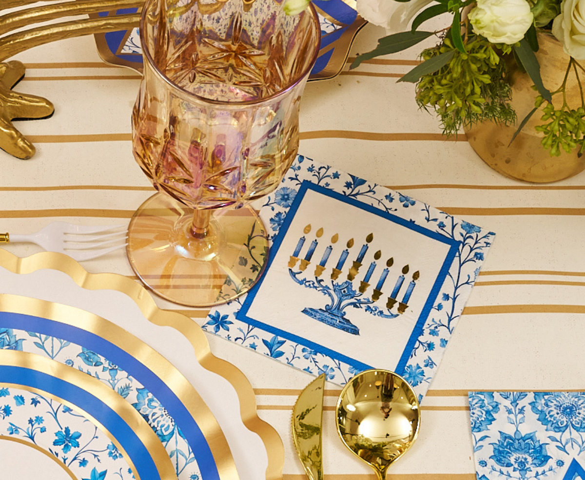 Hanukkah Toile Cocktail Napkins/26pk