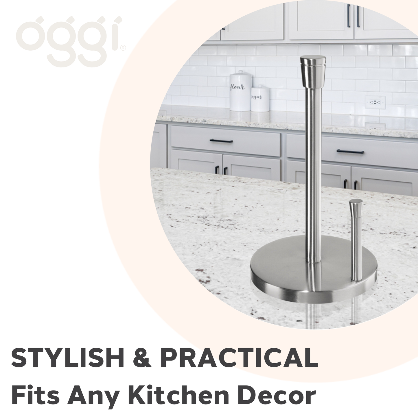 Paper Towel Holder - Stainless Steel w/ Tear Bar (13" H)