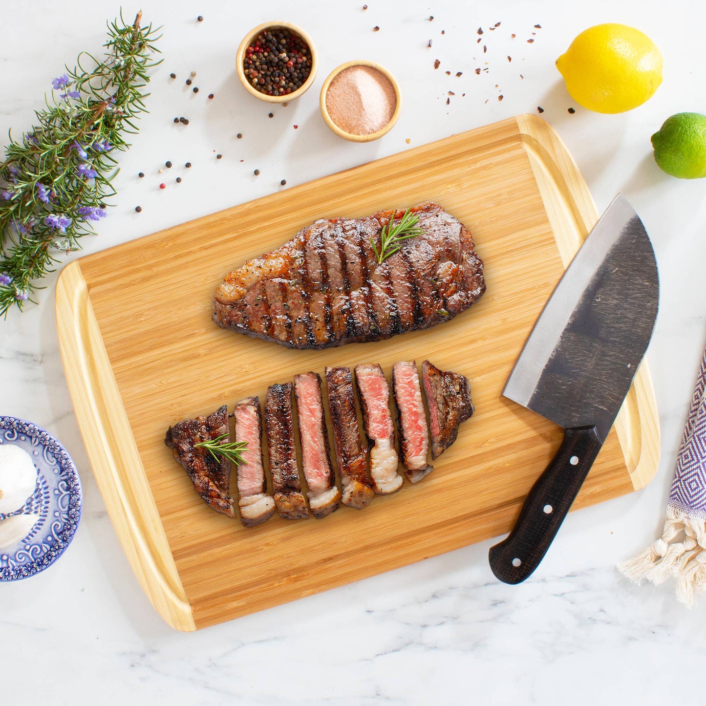 Kona Groove Bamboo Cutting Board with Juice Groove