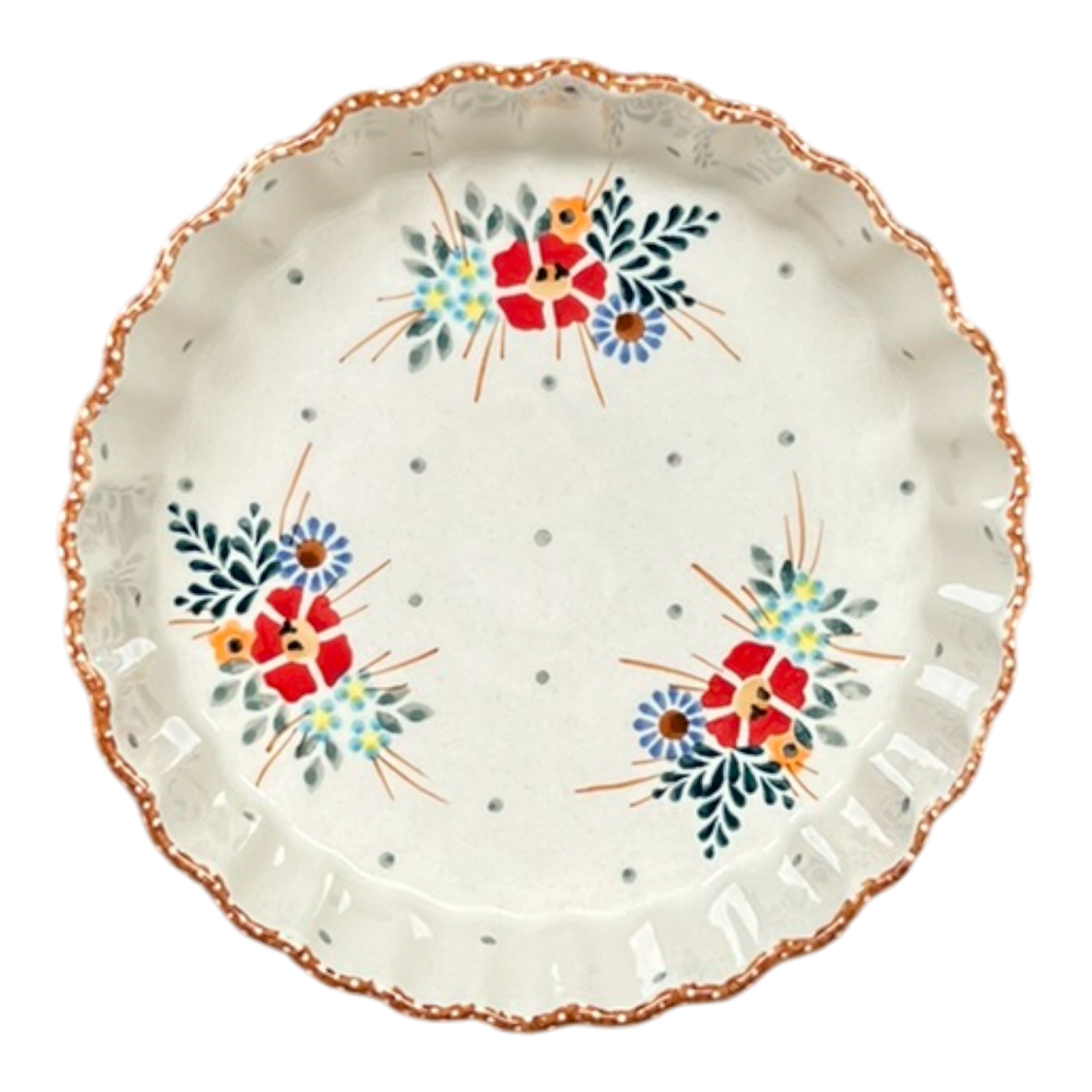 Quiche Dish, Round, 7.5" Small in "Country Pride" by Manufaktura | F055T-GM13