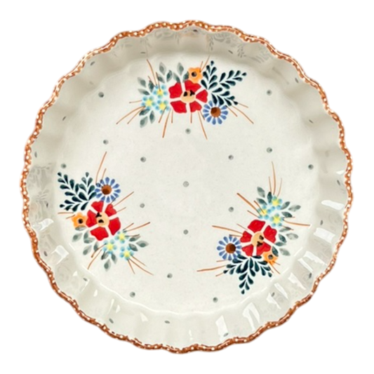 Quiche Dish, Round, 7.5" Small in "Country Pride" by Manufaktura | F055T-GM13