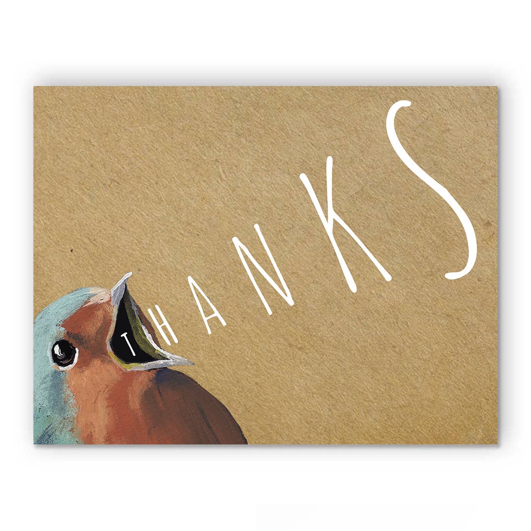 Yelling Thank You Greeting Card