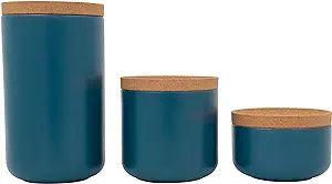 Kamenstein Ceramic and Cork Canisters