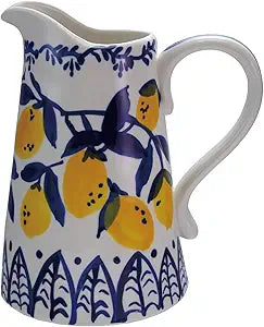 Hand-Painted 1-1/2 Quart Stoneware Pitcher