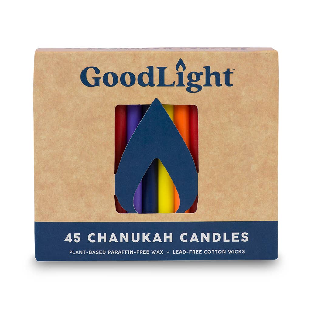 Hanukkah Candles: 45-Count Box: Blue & White