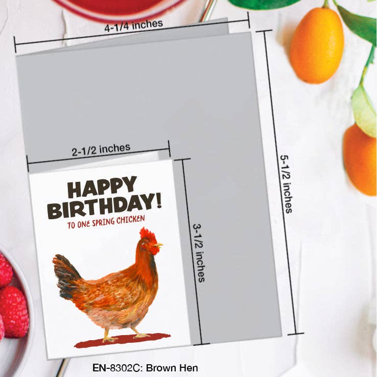 Brown Hen, Greeting Card (#8302C)