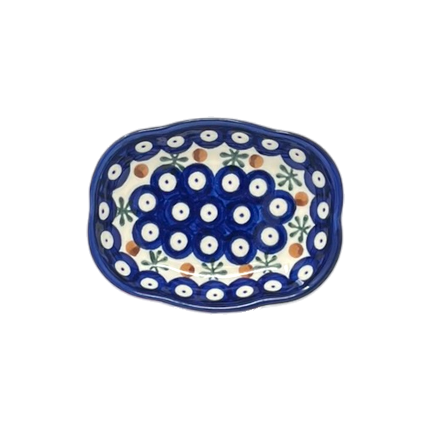 Dish, Cloud-Shaped, 4.75" x 3.5", WR (WR11A) in "Mosquito" by W.R. Ceramika | WR11A-SM3