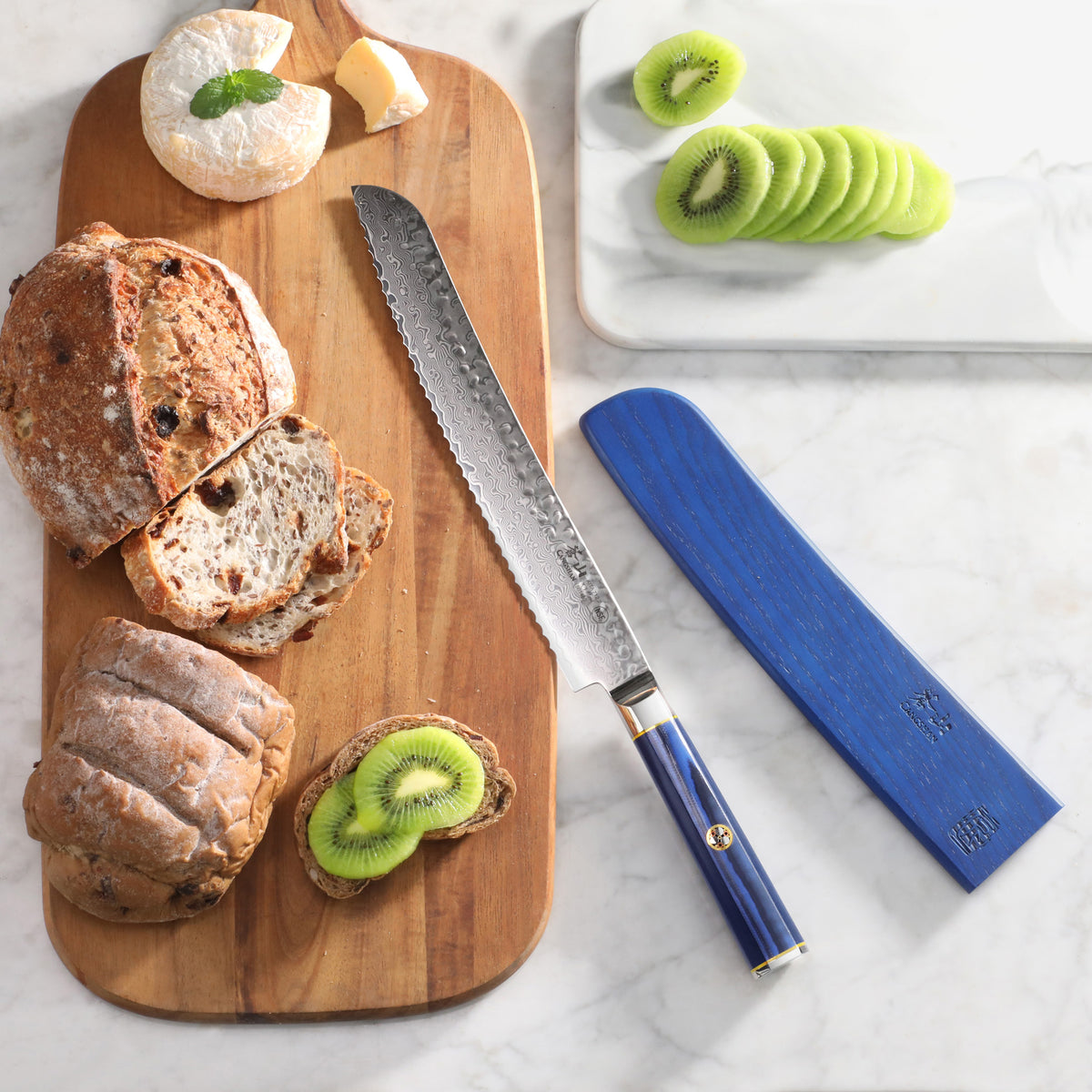 Cangshan KITA series  9" Bread Knife w/Sheath Damascus Steel