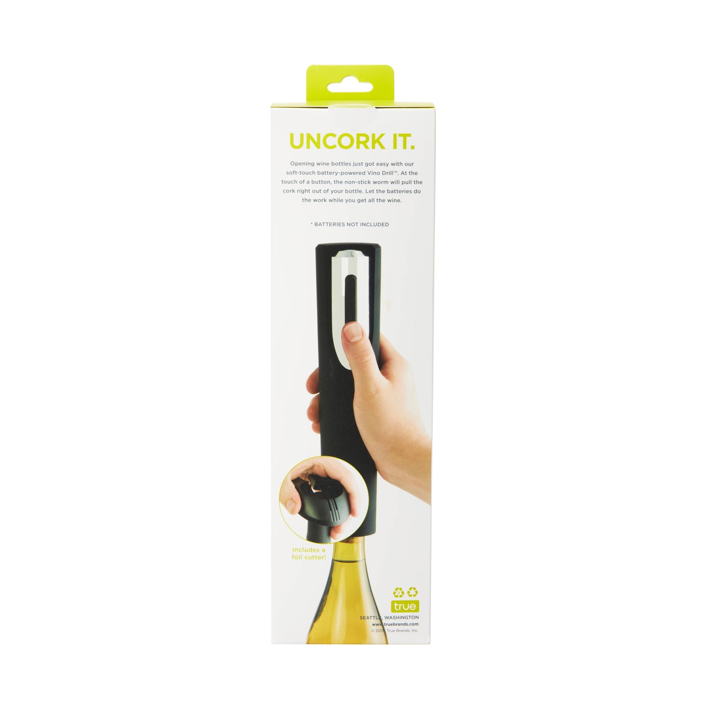 Vino Drill™: Electric Battery Corkscrew