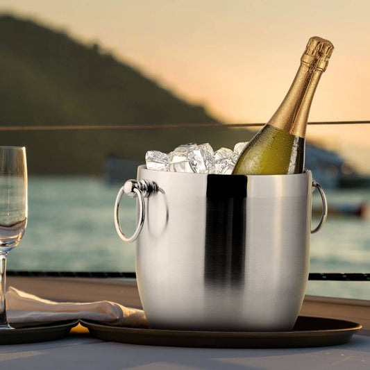 DoubIe-Walled Insulated Ice Bucket with Tongs - 3 Liter
