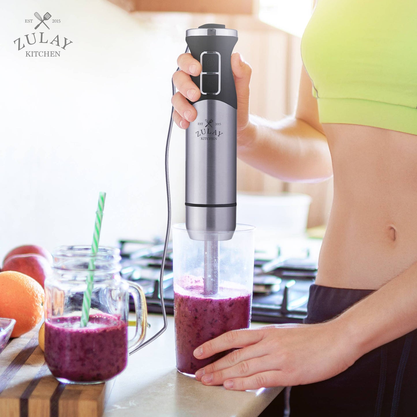 Immersion Blender Handheld 500W - 8 Speed