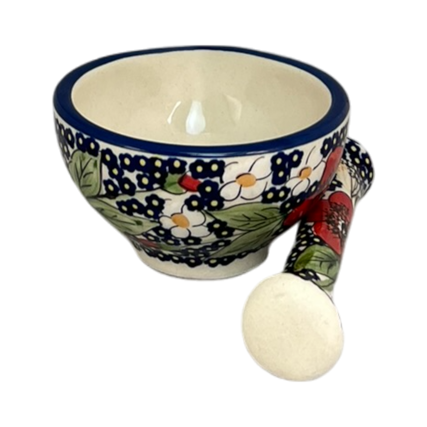 Poppies & Posies Mortar Bowl, 4.5" x 5" in  by Manufaktura