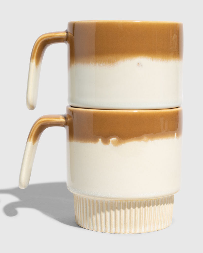 Stackable Stoneware Tea Mugs 2 Set