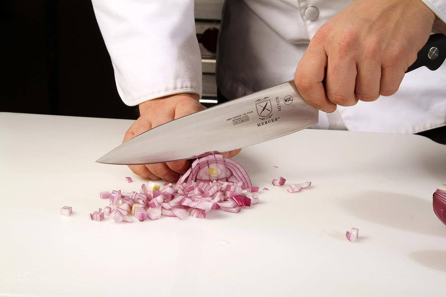 Genesis 8-Inch Short Bolster Chef's Knife,Black