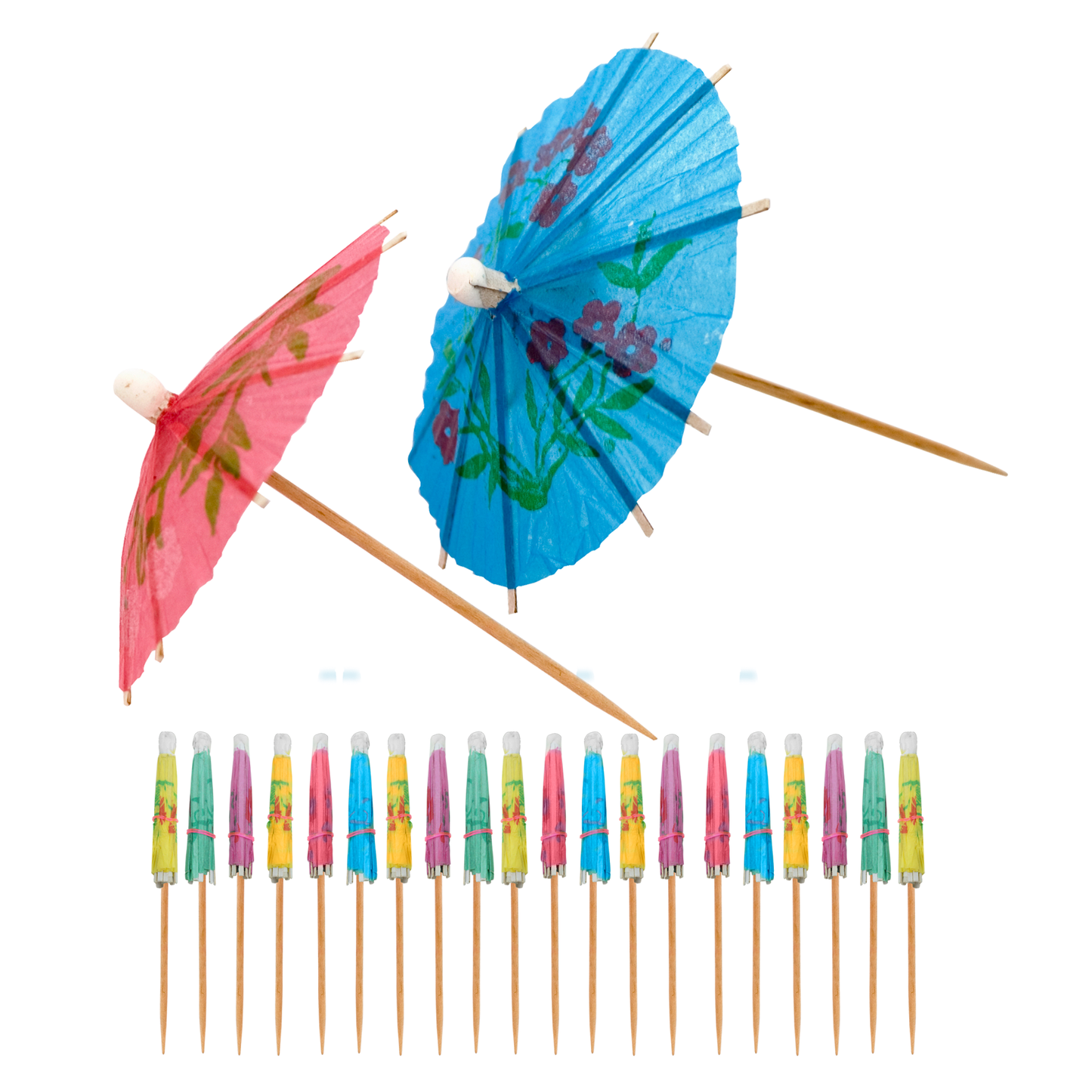 Cocktail Picks - 20 pc Umbrella - 4" / 10 cm