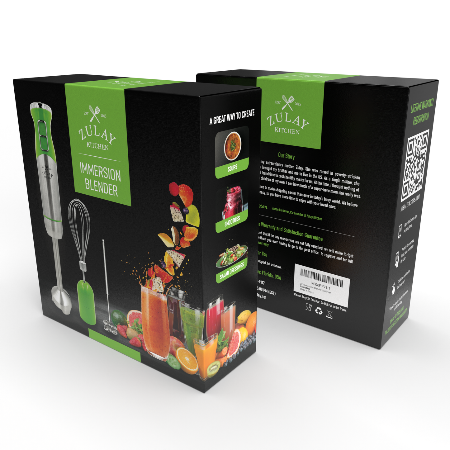 Immersion Blender Handheld 500W - 8 Speed