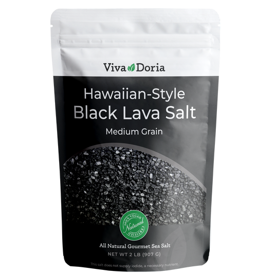Hawaiian Black Lava Sea Salt, Medium Grain 2 lb