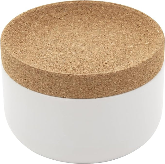 Ceramic and Cork Salt Pig Cellar