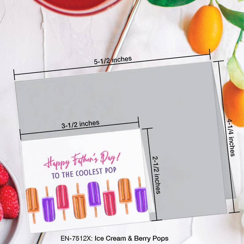 Ice Cream & Berry Pops, Greeting Card (#7512X)