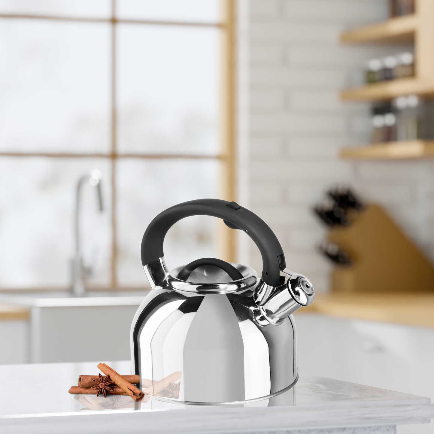 Stovetop Kettle - Stainless Steel Whistling (1.9 lt, 64 oz)