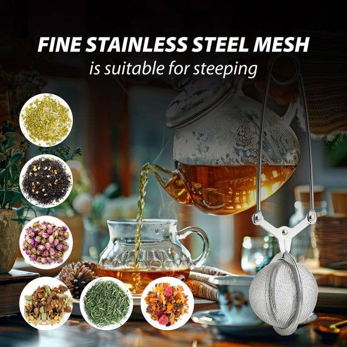 HIC Kitchen Snap Mesh Ball Tea Infuser