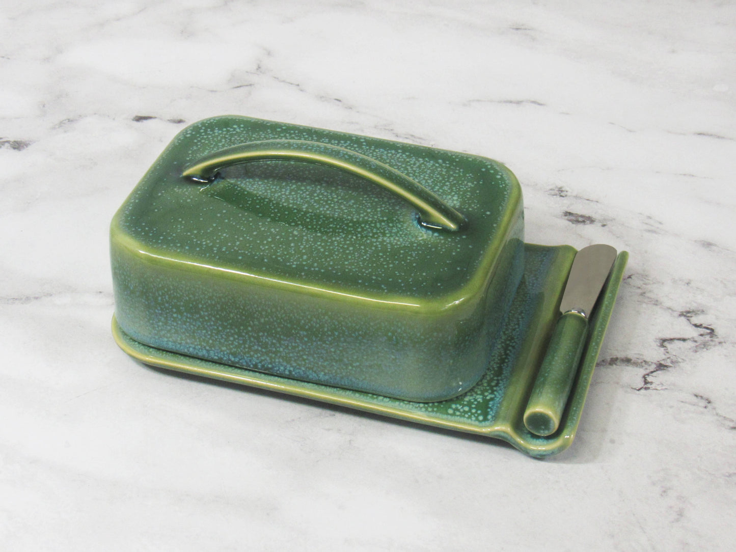 Porcelain Mess-Free Butter Dish w/ Spreader