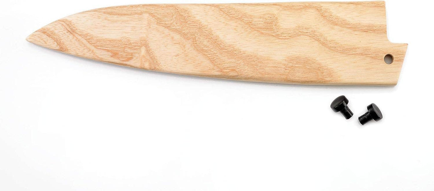 Natural Ash Wood Saya Cover Blade Protector for 8" Chef
