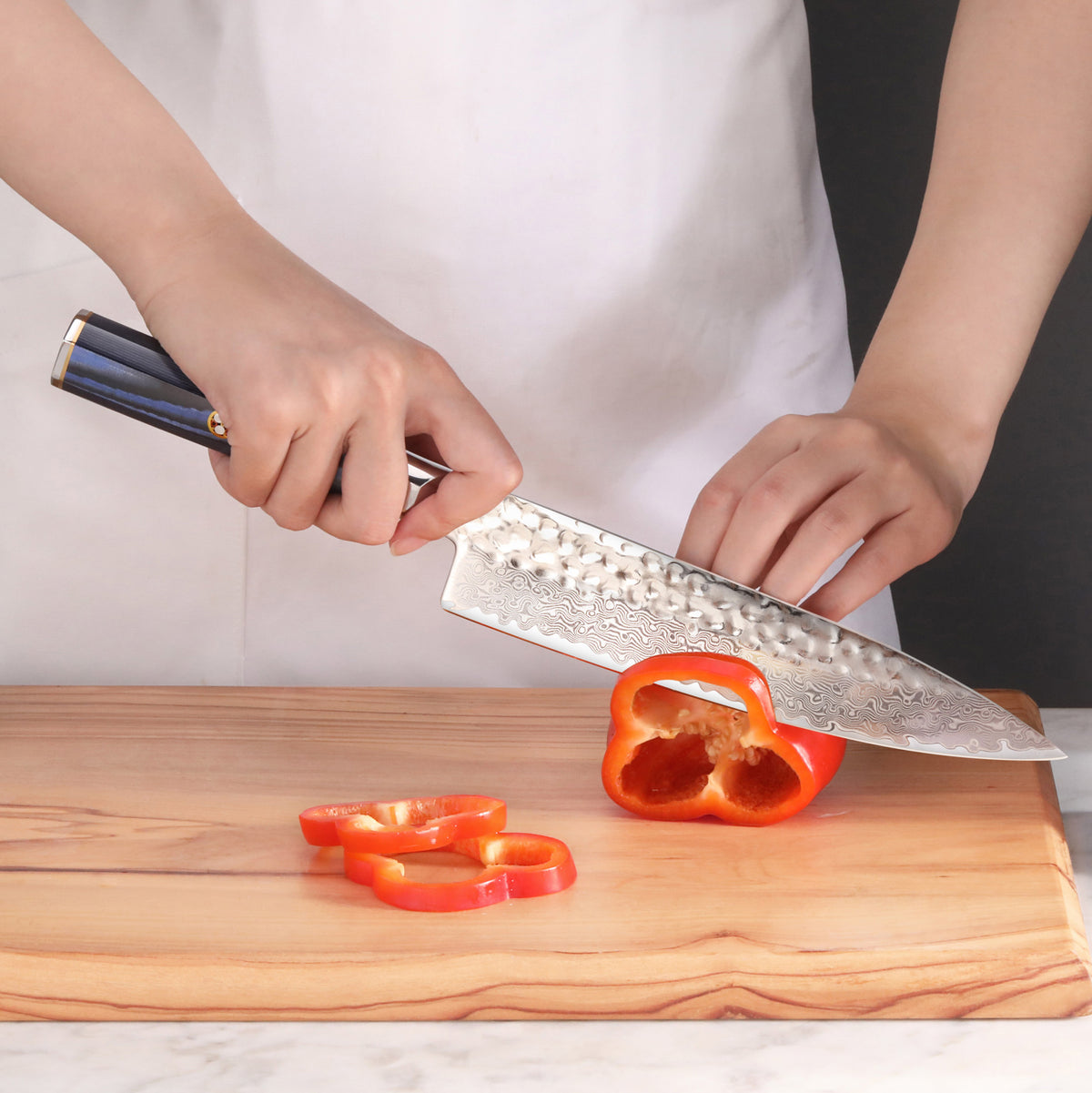 Cangshan KITA series 8" Chef's Knife w/sheath, Damascus Steel
