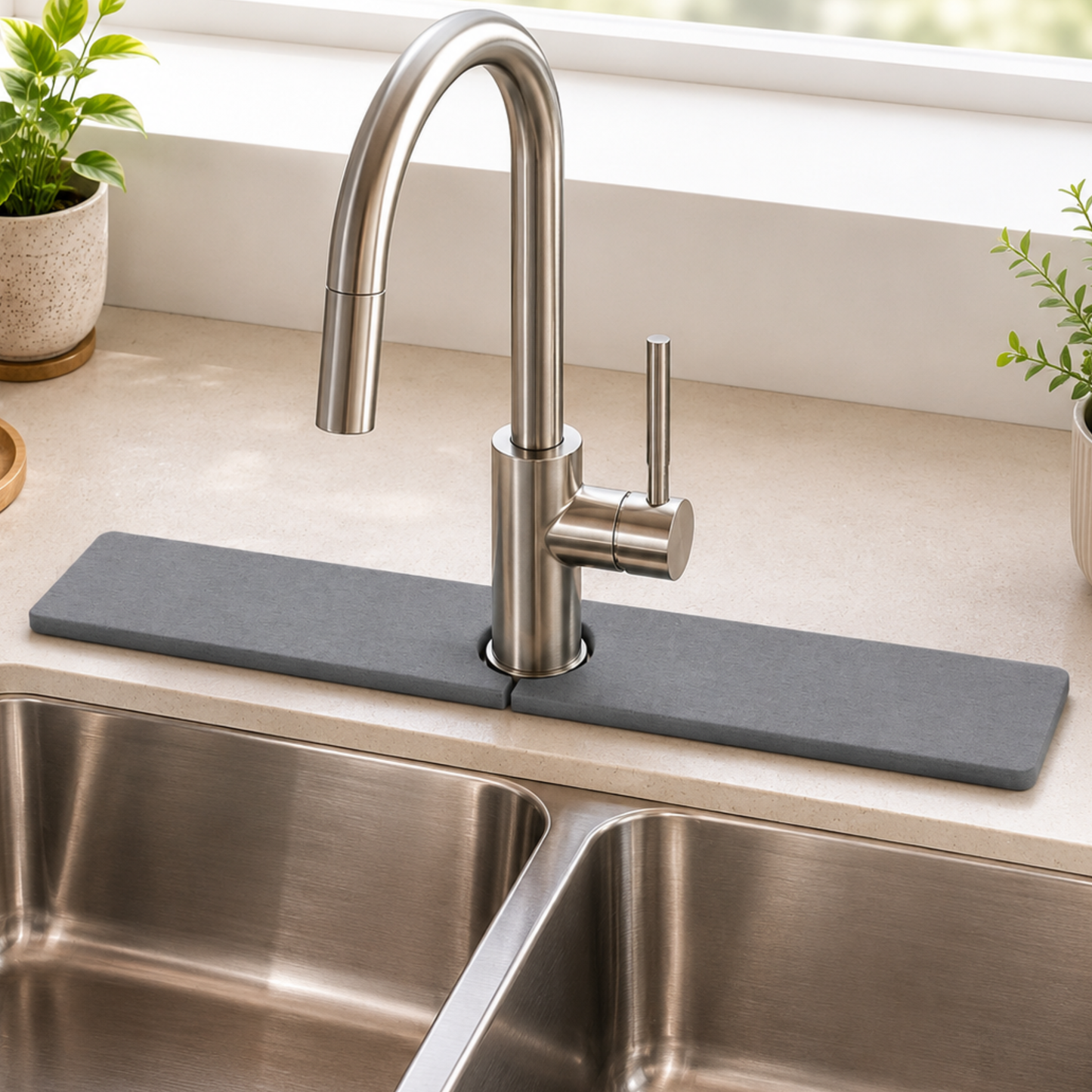 Faucet Mat - Diatomite (23.5" x 3.75")