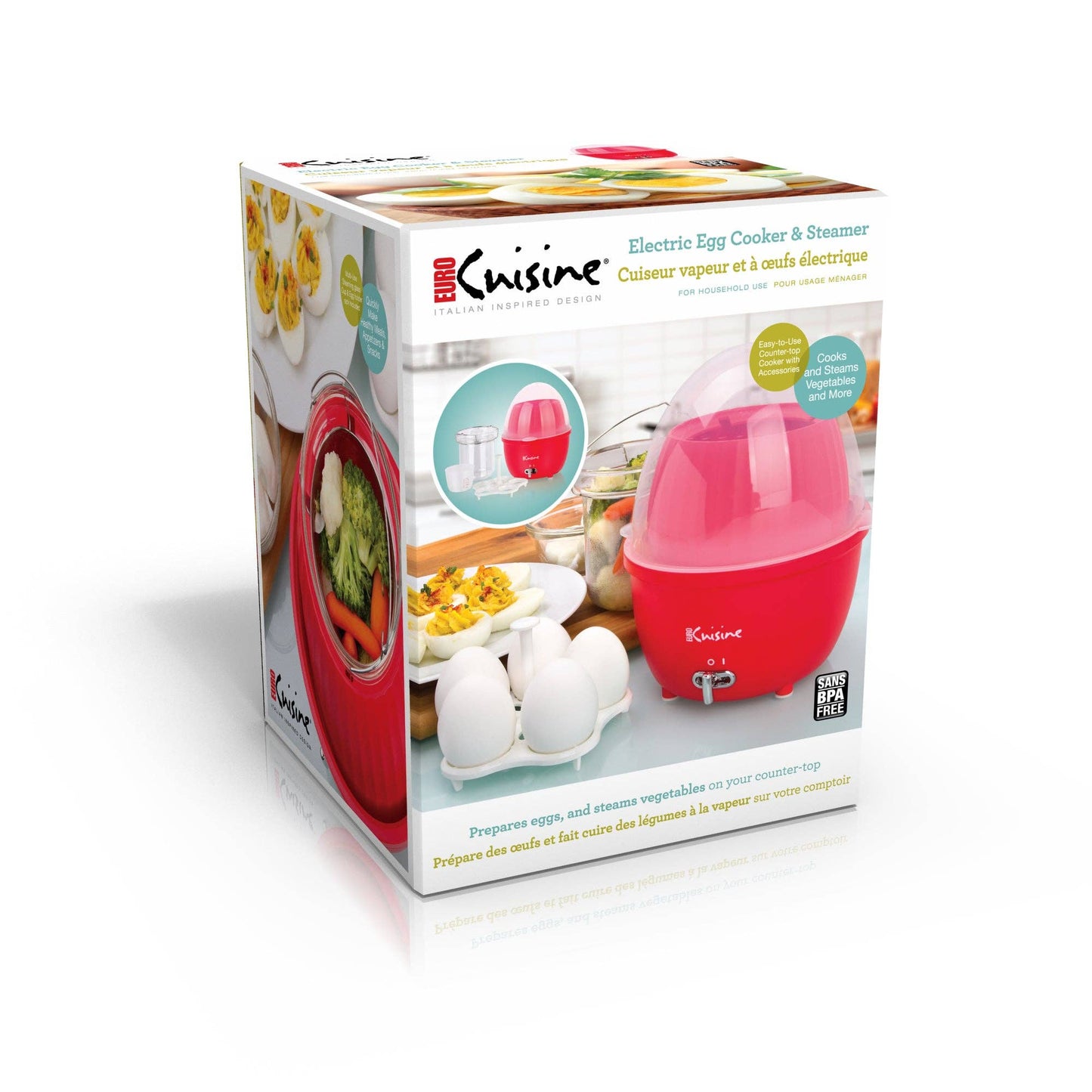 Electric Mini Food Steamer and Egg Cooker with Auto Shut Off