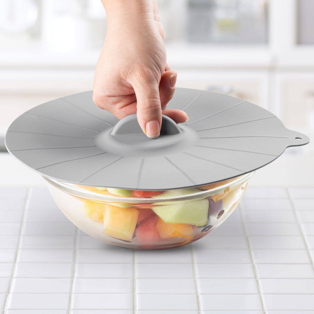 HIC Kitchen Silicone Cooking & Storage Lids, Set Of 3